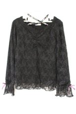 画像1: axes femme / バラクロス総レースインナー F クロ O-26-10-12-100-AX-TO-IG-OS (1)