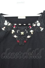 画像2: axes femme / ローズガーデン×蝶レースプルオーバー M クロ O-26-10-12-018-AX-TO-OW-OS (2)