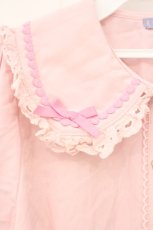 画像2: axes femme kawaii / 梯子レース半袖ブラウス M ピンク O-26-10-12-022-AX-BL-OW-OS (2)