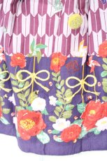 画像2: metamorphose / ハイカラ小町ミディアムスカート  紫系 O-26-10-13-039-ME-SK-OW-OS (2)