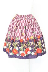 画像4: metamorphose / ハイカラ小町ミディアムスカート  紫系 O-26-10-13-039-ME-SK-OW-OS (4)