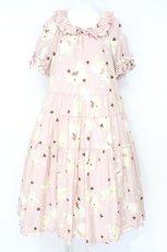 画像1: PINK HOUSE / Rabbit Marchプリントミディワンピース  ピンク O-26-10-13-040-LO-OP-OW-OS (1)