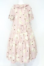 画像6: PINK HOUSE / Rabbit Marchプリントミディワンピース  ピンク O-26-10-13-040-LO-OP-OW-OS (6)