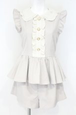 画像1: evelyn / パールフリルセットアップ F ラベンダー O-26-10-13-041-LO-OP-OW-OS (1)