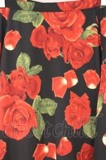 画像2: INGEBORG / 薔薇柄フレアスカート  クロ×アカ O-26-10-13-065-LO-SK-OW-OS (2)