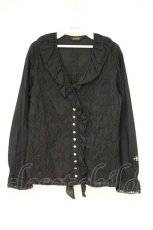 画像1: INGEBORG / 格子レースブラウス  クロ O-26-10-13-072-LO-BL-OW-OS (1)