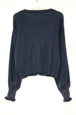 画像3: axes femme / SAKURA刺繍ショートカーディガン F ネイビー O-26-10-13-018-AX-TO-IG-OS (3)