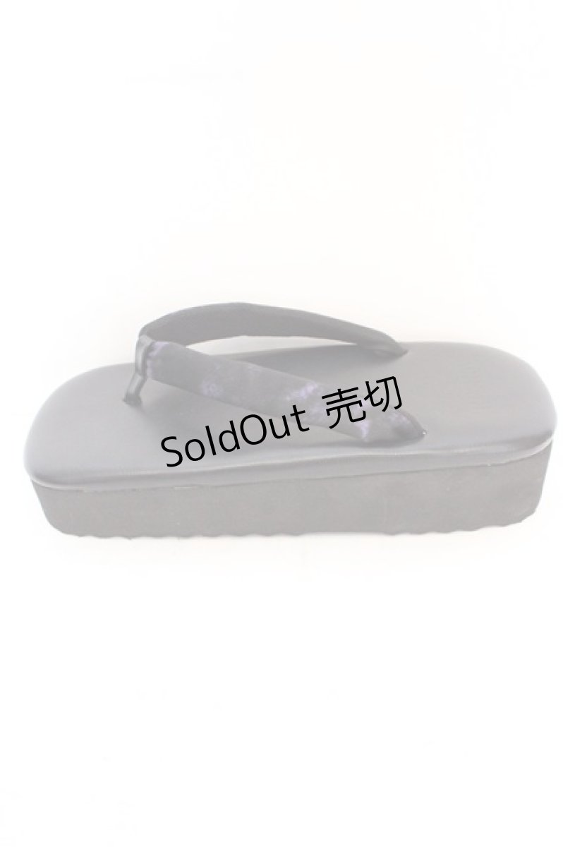 画像8: rezen / 霞柄雪駄サンダル 23.5cm 本紫 O-26-10-14-014-LO-SH-OW-OS (8)