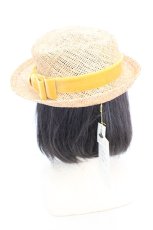 画像3: Jane Marple Dans Le Salon / Bao velvet ribbon HAT　キャノティエ  ナチュラル×マスタード O-26-10-14-025-JM-AC-OW-OS (3)