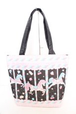 画像1: Angelic Pretty / Sugary Carnival柄ビッグトートバッグ  クロ O-26-10-14-033-AP-BG-IG-OS (1)