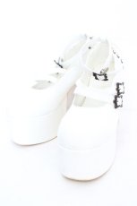 画像1: ATELIER PIERROT / ANTIQUE GOLD FRAME PUMPS（アンティークゴールドフレームパンプス） L ホワイト O-26-10-14-004-EL-SH-OW-OS (1)