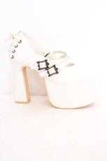 画像7: ATELIER PIERROT / ANTIQUE GOLD FRAME PUMPS（アンティークゴールドフレームパンプス） L ホワイト O-26-10-14-004-EL-SH-OW-OS (7)