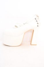 画像8: ATELIER PIERROT / ANTIQUE GOLD FRAME PUMPS（アンティークゴールドフレームパンプス） L ホワイト O-26-10-14-004-EL-SH-OW-OS (8)
