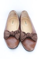 画像2: INGEBORG / キルト刺繍シューズ M ブラウン O-26-10-14-011-LO-SH-IG-OS (2)