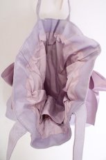 画像3: Maison de FLEUR / EC限定キャンバスダブルリボンギャザートート  ラベンダー O-26-10-15-034-LO-BG-OW-OS (3)