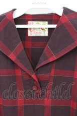 画像2: PINK HOUSE / ビックチェックカラーワンピース  アカ O-26-10-15-1053-LO-OP-OW-OS (2)