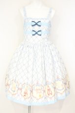 画像1: Shirley Temple / リトルバレリーナプリントジャンパースカート(Sister)  サックス×シロ O-26-10-15-1006-ET-OP-IG-OS (1)