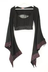 画像1: Qutie Frash / バックメッシュショートトップス  ブラック×レッド O-26-10-15-1065-QU-TO-IG-OS (1)