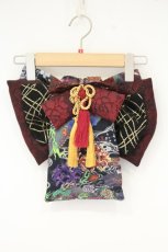 画像1: Qutie Frash / パティキュラ限定飾り帯  ワイン×マルチカラー O-26-10-15-1020-QU-ZA-IG-OS (1)