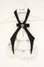画像1: MARBLE / 十字架付きヴァンパイアネクタイ  ブラック×ホワイト O-26-10-15-1021-GO-ZA-IG-OS (1)