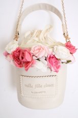 画像2: mille fille closet by LODISPOTTO / プティションド・フルールバッグ  アイボリー O-26-10-15-021-LO-BG-OW-OS (2)