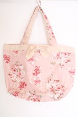 画像1: PINK HOUSE / 2016 Ribbon tote bag トートバッグ単品  ローズブーケ O-26-10-15-028-LO-BG-IG-OS (1)