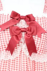 画像2: BABY,THE STARS SHINE BRIGHT / Fluffy Gingham Heart ベビードール  えんじ O-26-10-17-002-BA-OP-OW-OS (2)