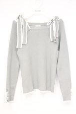 画像1: axes femme / ショルダーリボンニット F グリーン O-26-10-17-032-AX-TO-OW-OS (1)