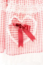 画像3: BABY,THE STARS SHINE BRIGHT / Fluffy Gingham Heart ベビードール  えんじ O-26-10-17-002-BA-OP-OW-OS (3)