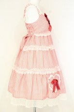 画像4: BABY,THE STARS SHINE BRIGHT / Fluffy Gingham Heart ベビードール  えんじ O-26-10-17-002-BA-OP-OW-OS (4)