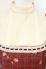 画像2: Victorian maiden / ローズチェックドールドレス  ワイン O-26-10-17-003-CL-OP-OW-OS (2)
