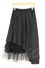 画像3: axes femme / アシメプリーツ×チュールスカート F クロ O-26-10-17-048-AX-SK-OW-OS (3)