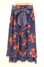 画像1: axes femme / キャンディーアップル柄スカート F ネイビー O-26-10-17-050-AX-SK-OW-OS (1)