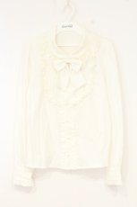 画像1: Ank Rouge / タックヨーク丸襟ブラウス M オフシロ O-26-10-17-061-CA-BL-OW-OS (1)