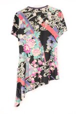 画像4: Qutie Frash / 3連ベルト和柄Tシャツ  クロ O-26-10-17-076-QU-TO-OW-OS (4)