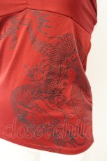 画像3: Qutie Frash / ドラゴンサテンクロスキャミ  レッド O-26-10-17-077-QU-TO-OW-OS (3)