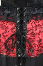 画像5: Qutie Frash / ベアトップワンピース  レッド×ブラック O-26-10-17-087-QU-TO-OW-OS (5)