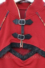 画像2: Qutie Frash / 和柄切替胸開き着物ワンピース  レッド O-26-10-17-088-QU-OP-OW-OS (2)