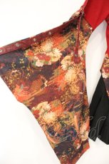 画像4: Qutie Frash / 和柄切替胸開き着物ワンピース  レッド O-26-10-17-088-QU-OP-OW-OS (4)