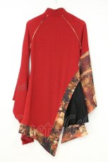 画像5: Qutie Frash / 和柄切替胸開き着物ワンピース  レッド O-26-10-17-088-QU-OP-OW-OS (5)