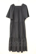 画像1: Jane Marple Dans Le Salon / Airy typewriter surf dress（エアリータイプライターサーフドレス） M ネイビー O-26-10-17-010-JM-OP-OW-OS (1)