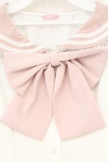 画像2: virally / 桃饅頭ちゃんコラボ/セーラーブラウスジャケット M シロ O-26-10-17-021-LO-BL-OW-OS (2)