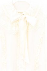 画像2: metamorphose / ギャザー丸衿ブラウス  アイボリー O-26-10-18-045-ME-BL-IG-OS (2)