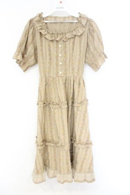 Preview of フラワープリントバッスルワンピース M ベージュ