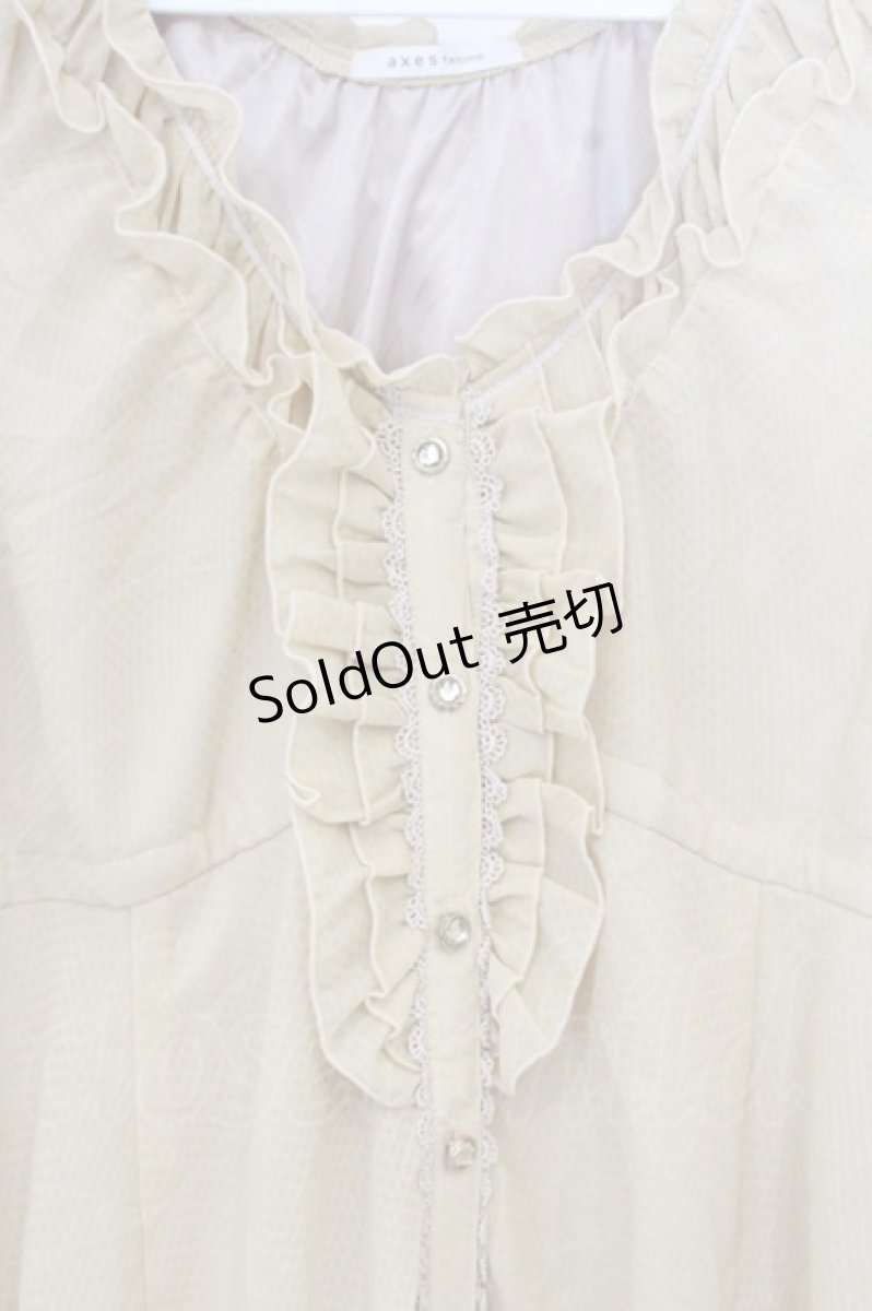 画像3: axes femme / 裾刺繍イレヘムブラウスチュニック M イエロー O-26-10-18-1006-AX-TO-IG-OS (3)