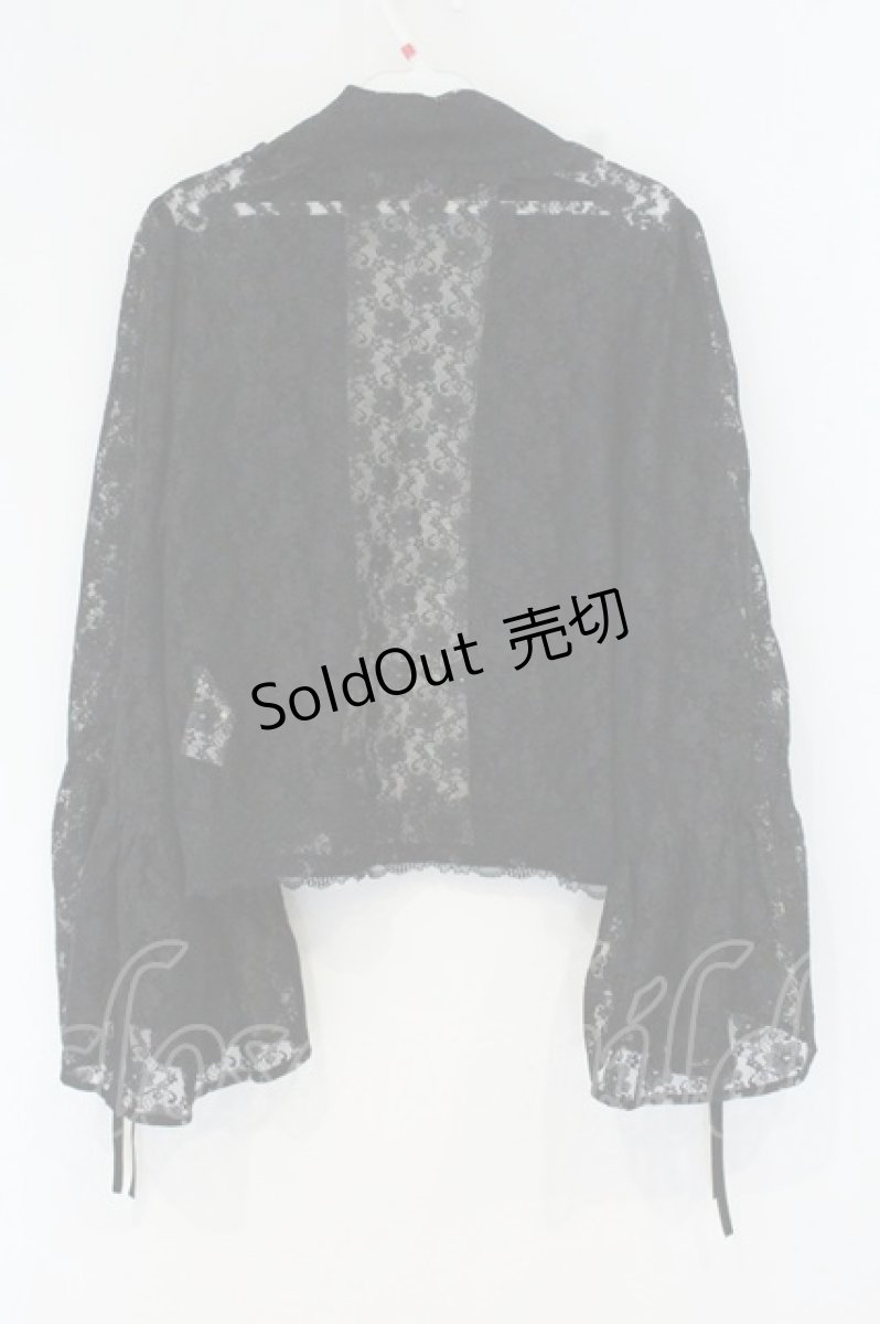 画像2: axes femme / ドロストリボン総レースボレロ F クロ O-26-10-18-1003-AX-TO-IG-OS (2)