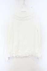 画像3: Lu Dan / 裏起毛丸襟ブラウス M シロ O-26-10-18-058-LO-BL-OW-OS (3)