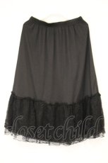 画像3: axes femme / 繊細レースミディ丈ペチスカート M クロ O-26-10-19-026-AX-SK-IG-OS (3)