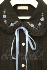 画像2: axes femme POETIQUE / ロザリウムフリルブラウス M クロ O-26-10-19-037-AX-BL-IG-OS (2)
