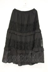 画像1: axes femme NOSTALGIE / コットンティアードスカート M クロ O-26-10-19-038-AX-SK-IG-OS (1)